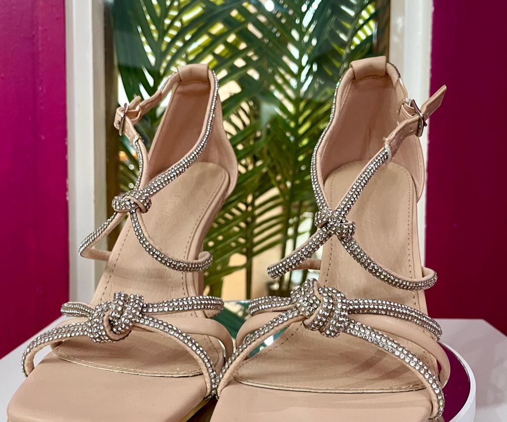 Stomped on them Heeled Sandals - Nude