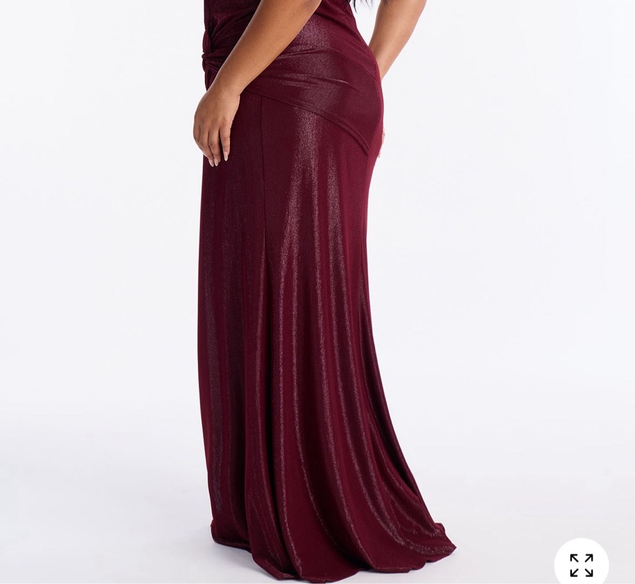 Down For A Good Time Metallic Maxi Dress - Burgundy