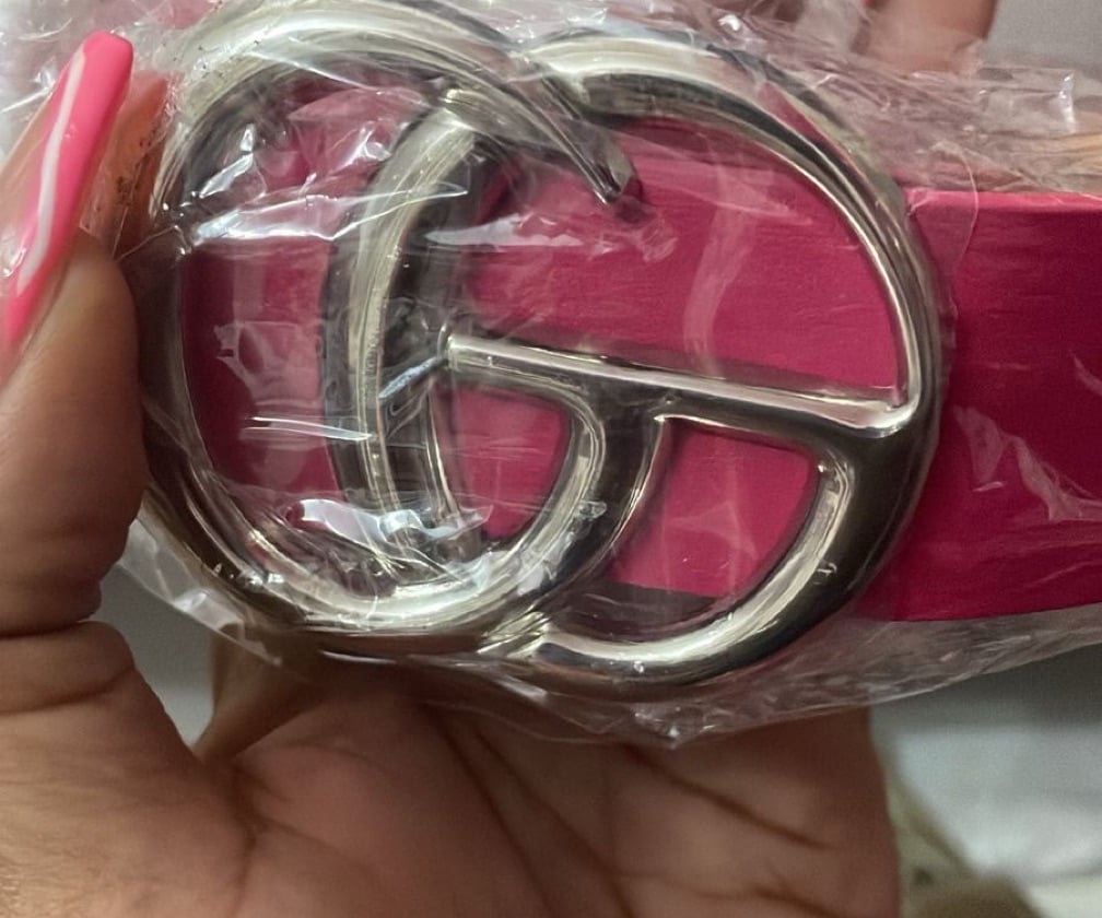 Just Say It Belt - Fuchsia / Silver