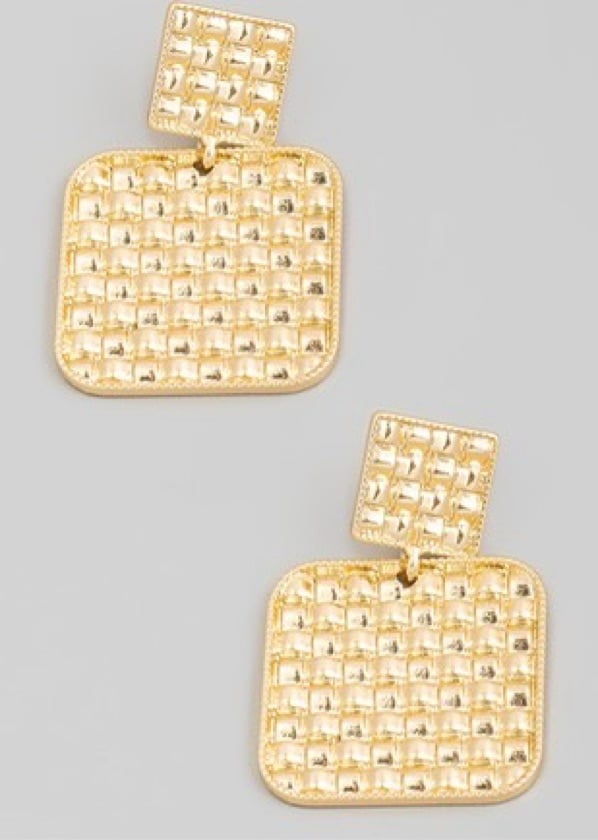 Classic Square Earrings - Gold