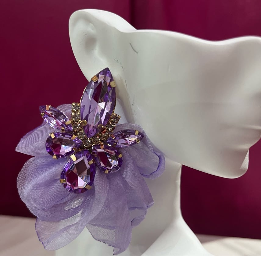 Fall In Line Earrings - Purple