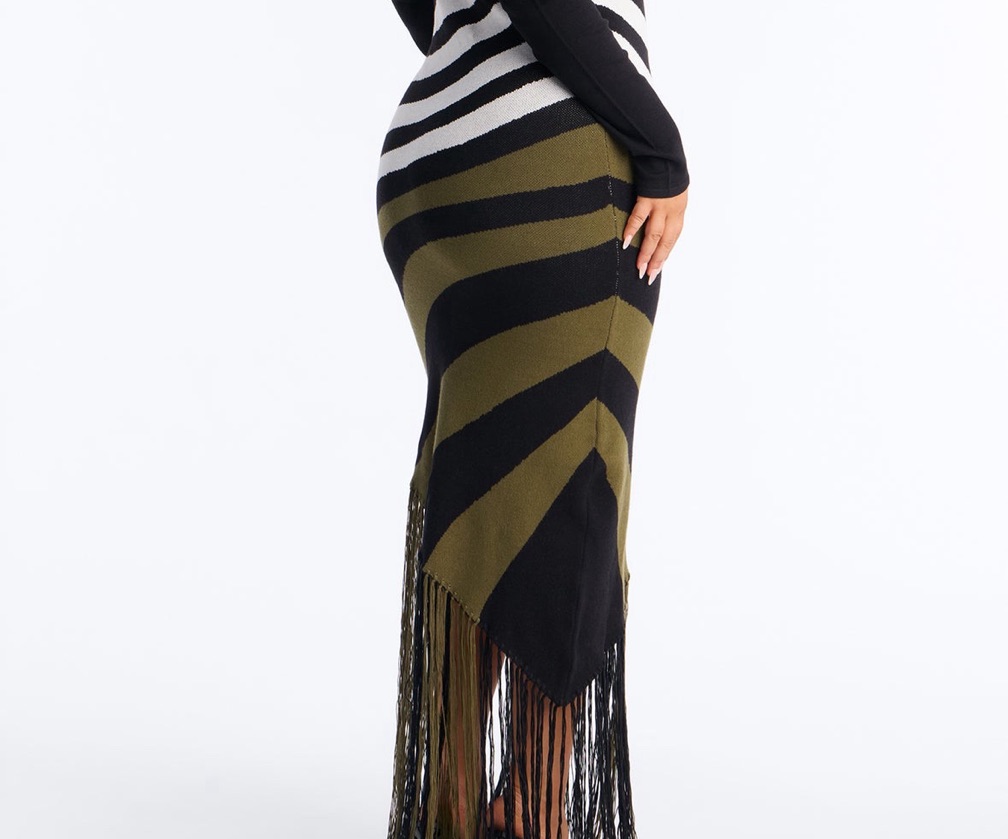 Donβt Knock It Unless You Try It On Sweater Maxi Dress - Olive/combo