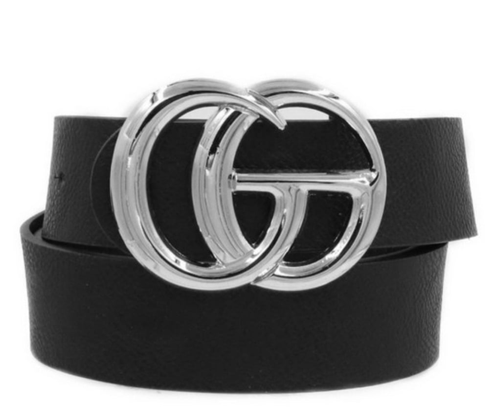 Just Say It Belt - Black & Silver
