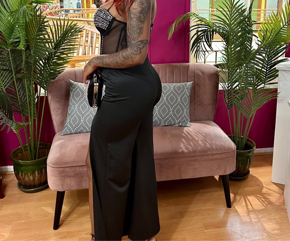 High slit pants