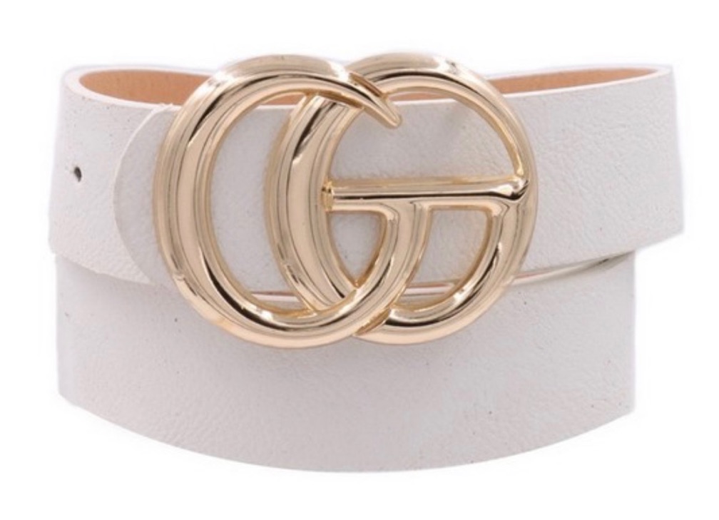 Just Say It Belt - White