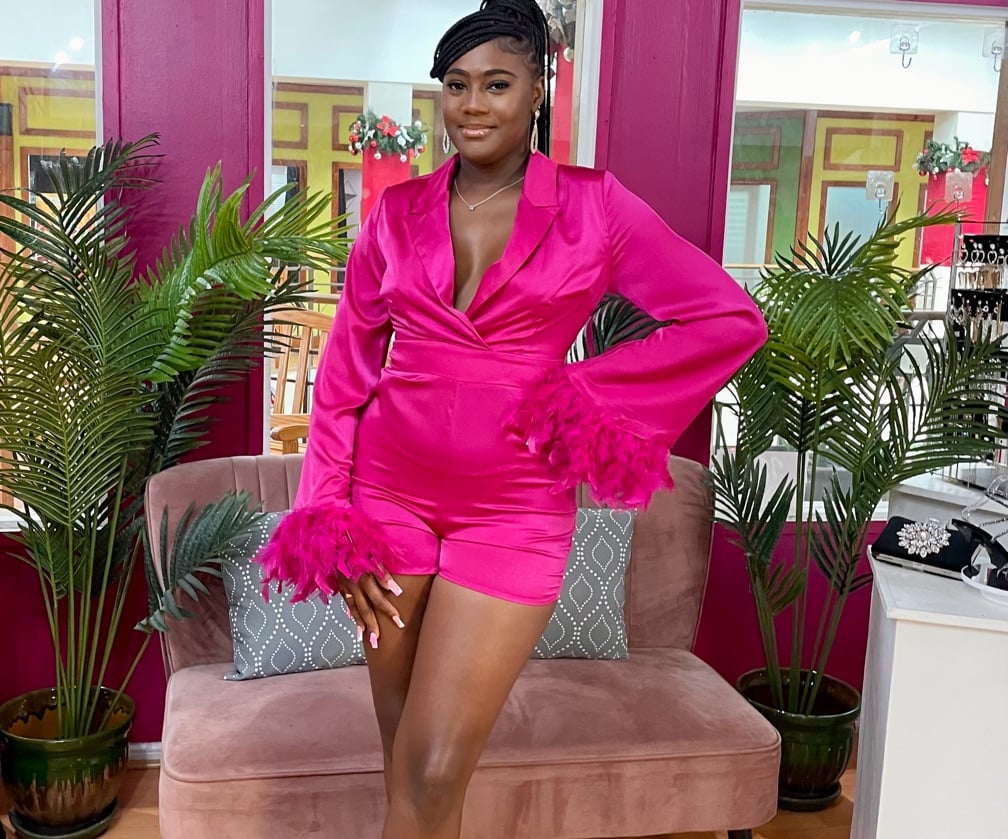 Express Your Style Romper - Fuchia