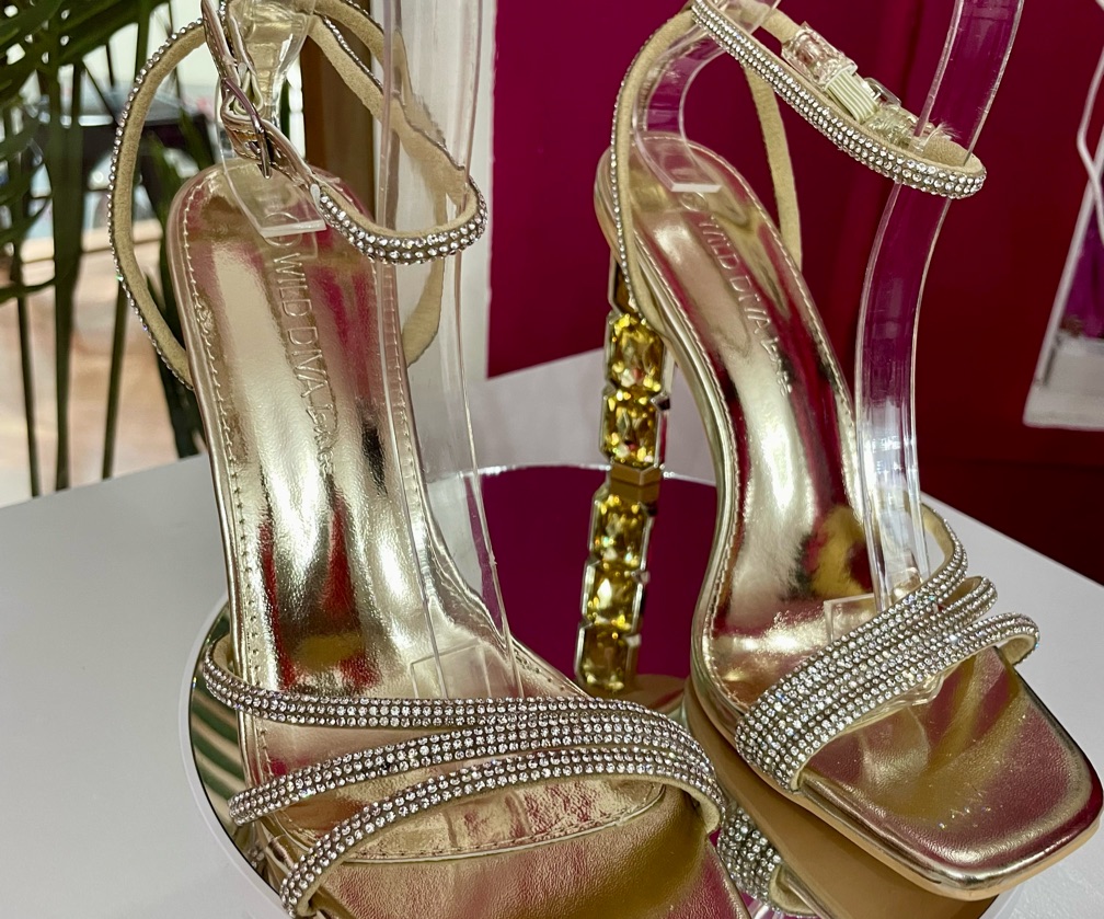 Out On The Town Heeled Sandals - Gold