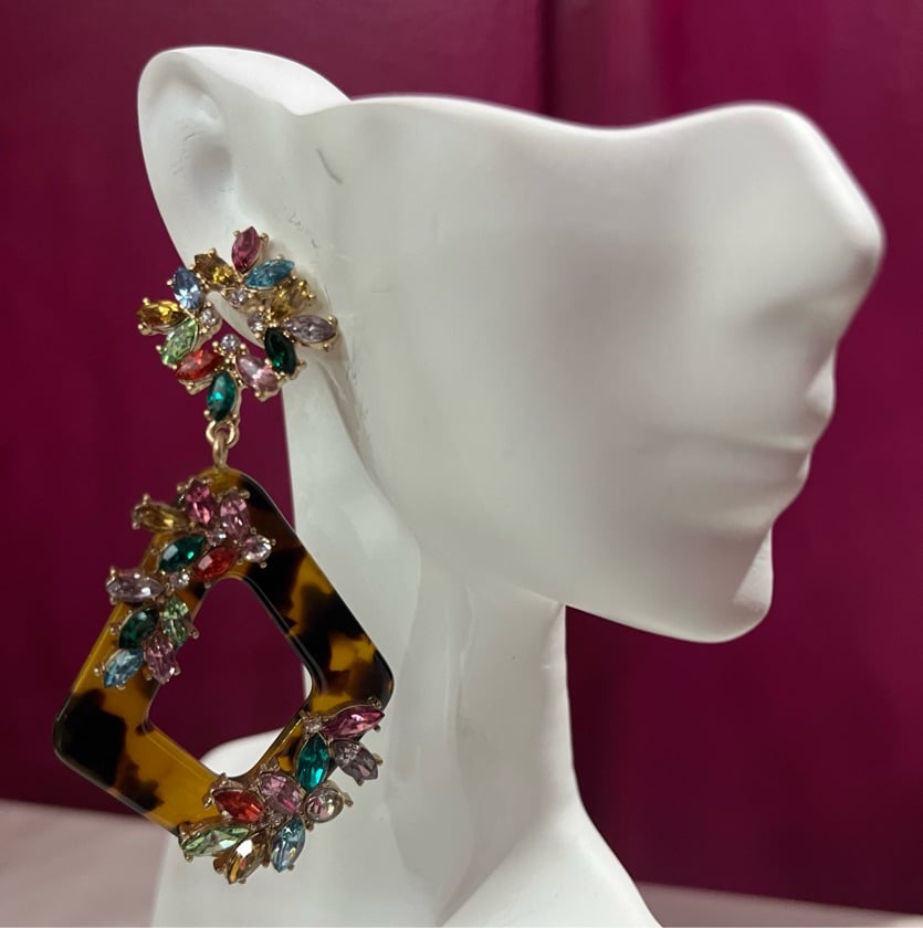 Crystal Rhinestone Drop Earrings