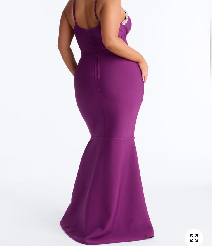 Gala Mermaid Bandage Gown - Purple