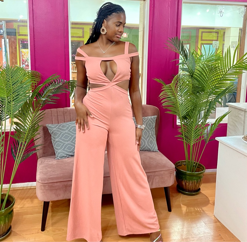 Can't Replace You Jumpsuit -Rose