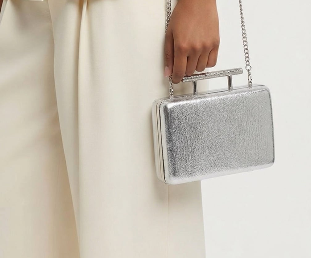 Donβt Think Twice Clutch-Silver