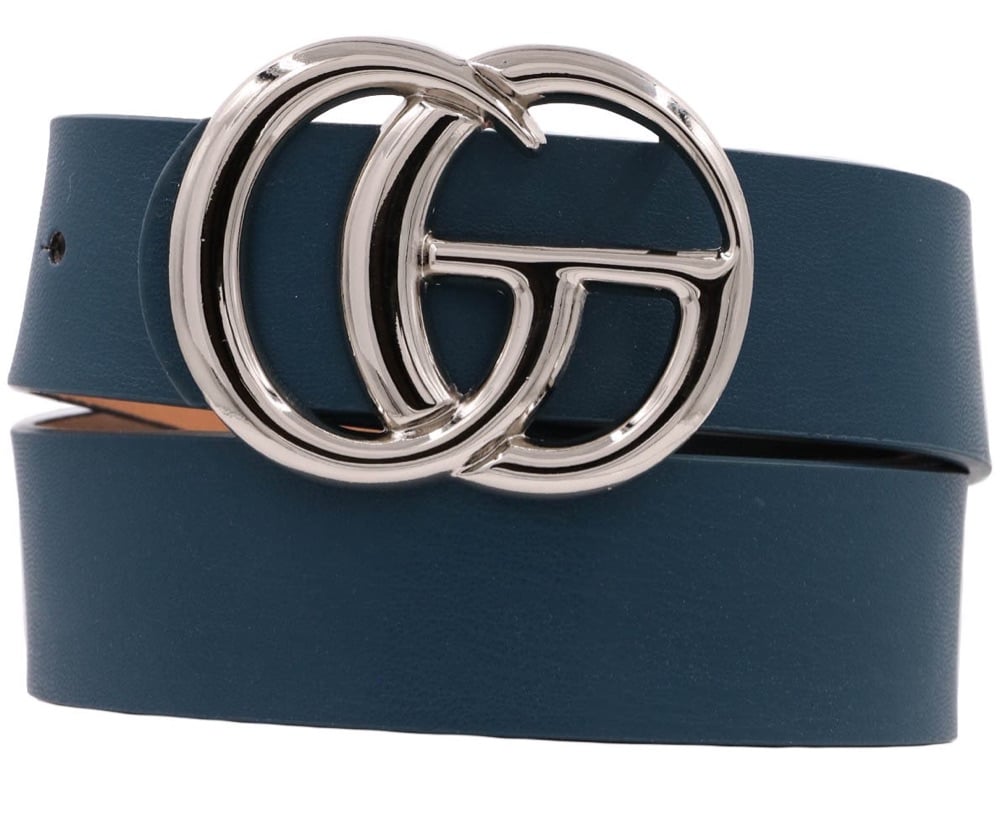 Just Say It Belt - Silver Dark Teal