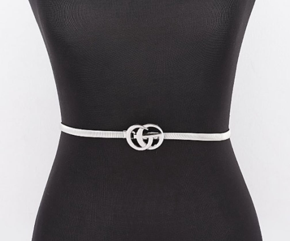 GG Statement Belt- Silver
