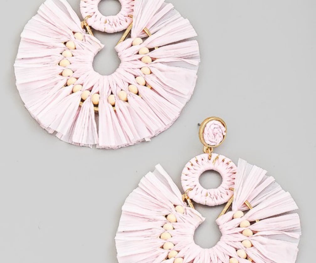 Circle Disc Drop Earrings