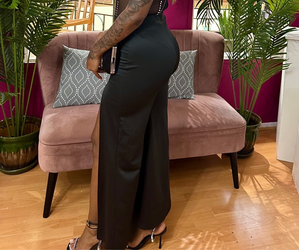 High slit pants
