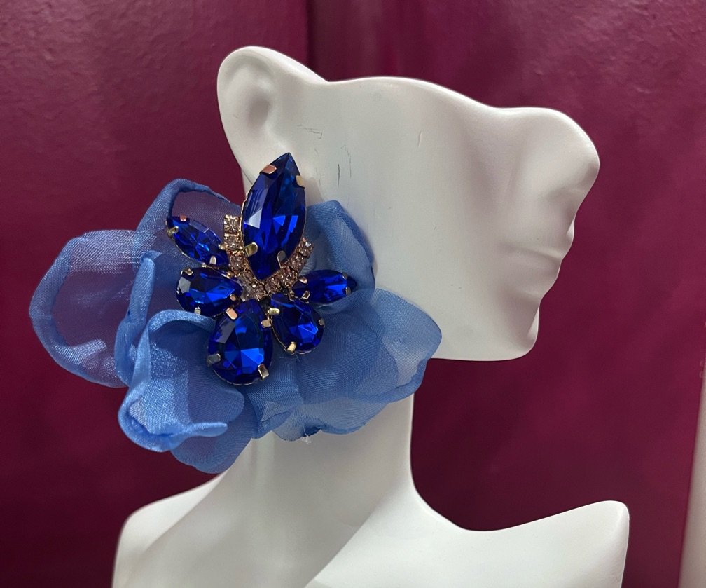 Fall In Line Earrings - Blue