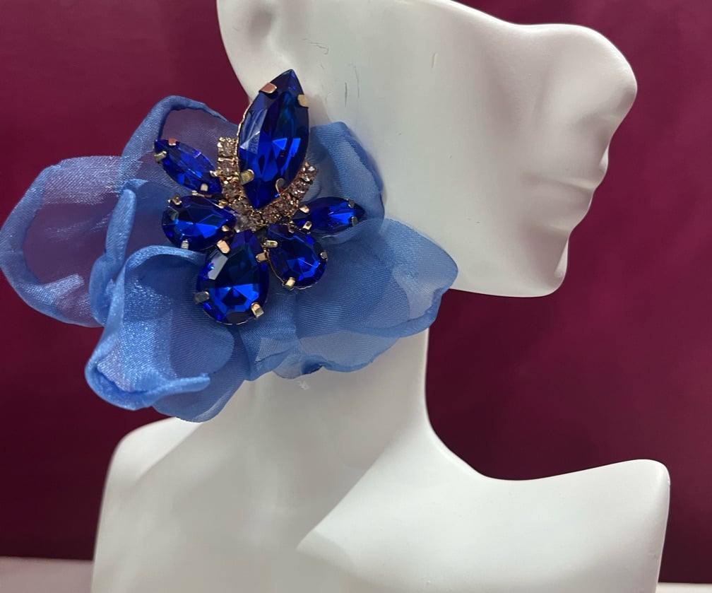 Fall In Line Earrings - Blue