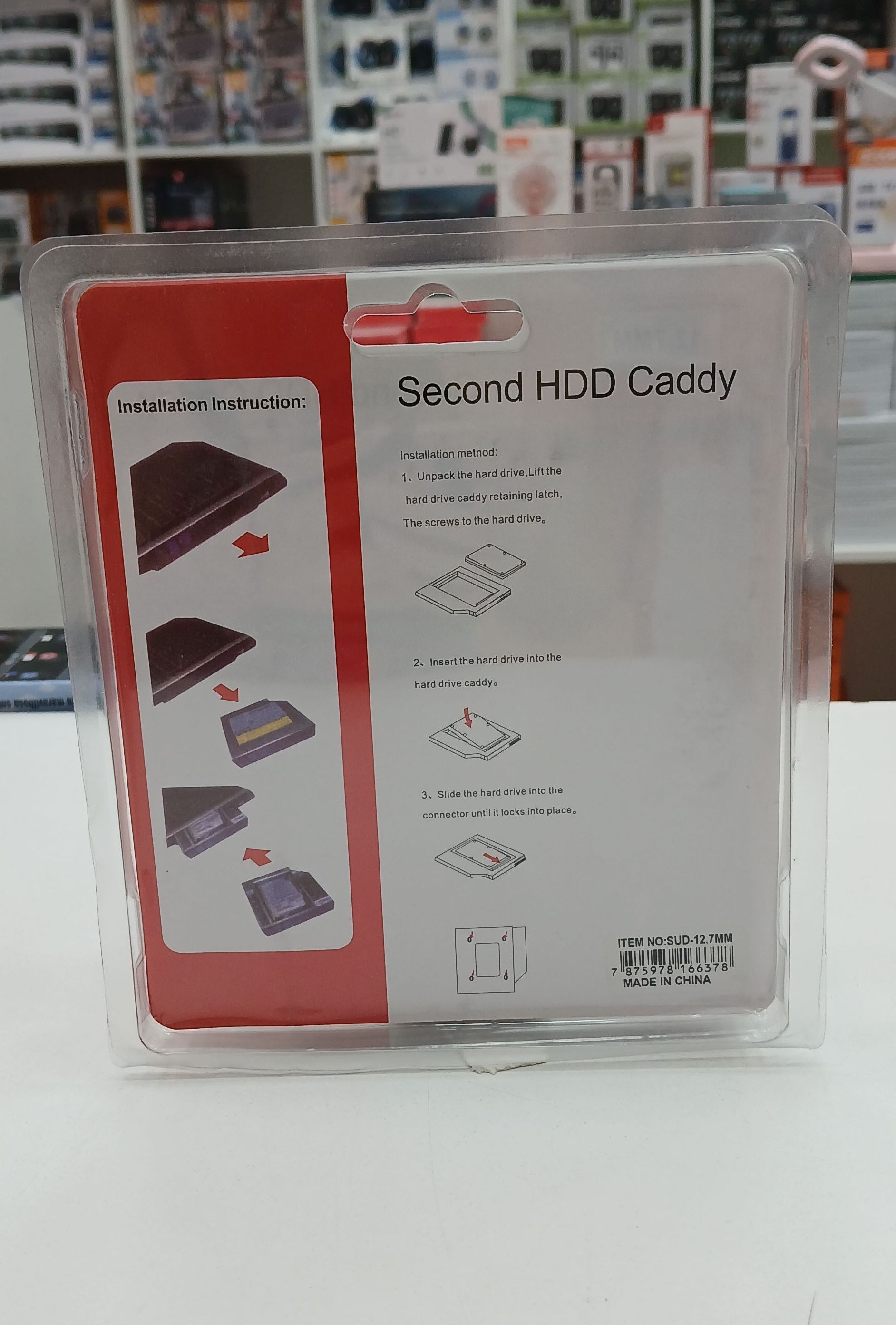Adaptador/Caddy Disco rígido HDD, SSD 12.7MM