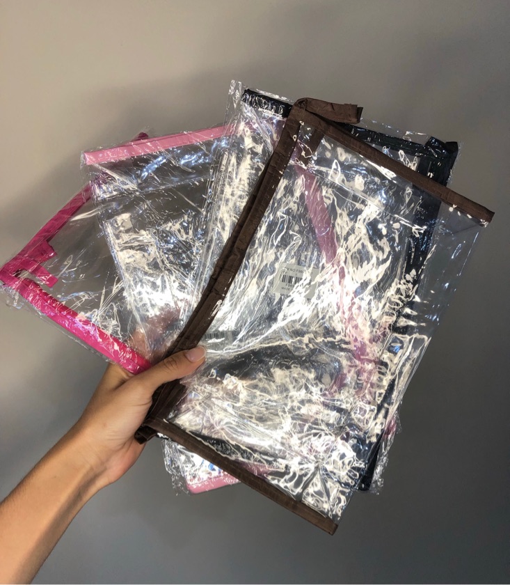 Necessaire maquiagem transparente Grande