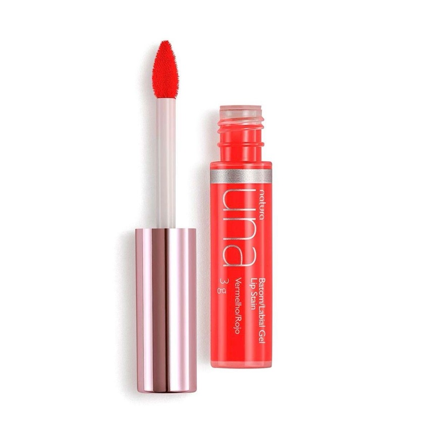 Batom Gel Lip Stain Una Vermelho - 3g