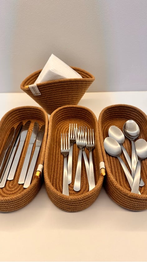Kit aparador de talheres + porta guardanapos