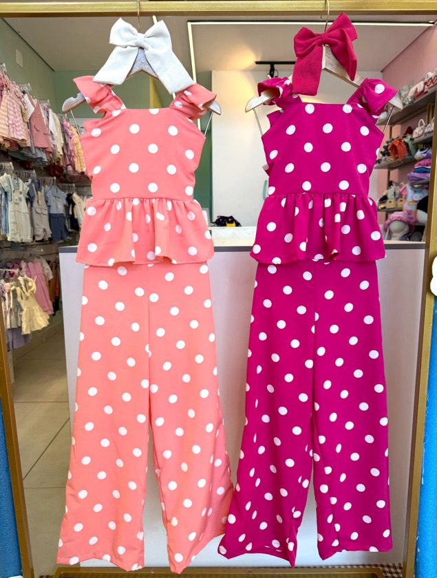 Conjunto Bella • poá coral