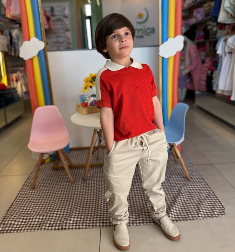 Gola polo Mônaco • telha