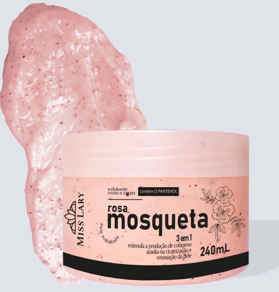 Esfoliante Rosto e Corpo Rosa Mosqueta Miss Lary 240ml