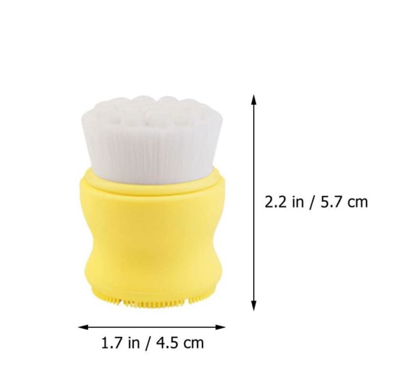 Esponja de Limpeza 2 em 1 - Escova e Massageador 1und. - Cores Diversas