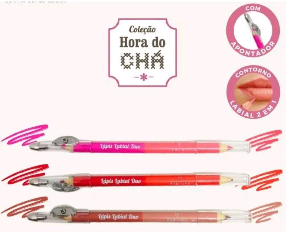 Lápis Duo Labial Mia Make - Duo Oooh My Nude