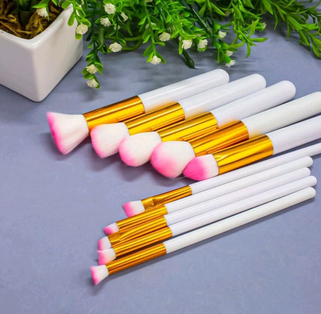 Kit Pincel Kabuki Precisão com 10 Peças