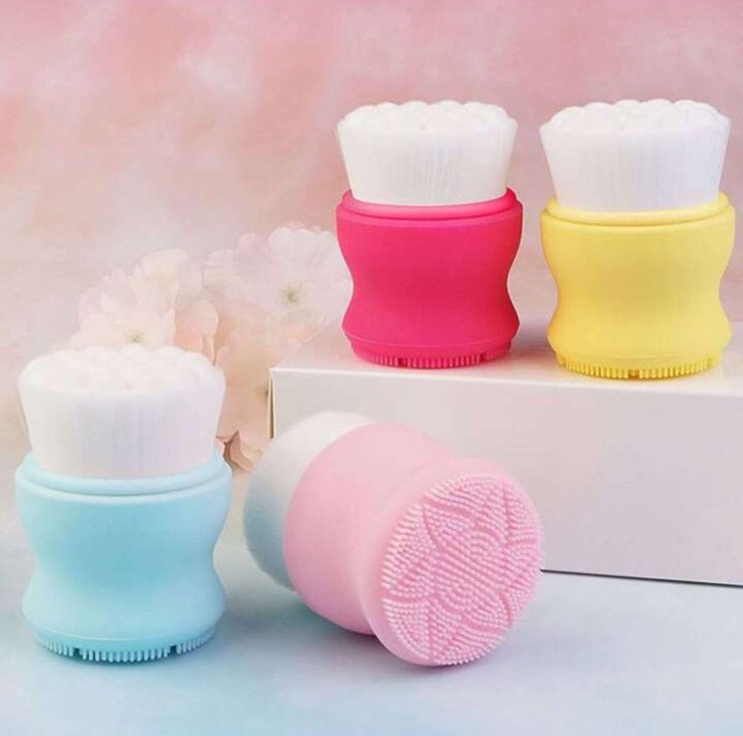 Esponja de Limpeza 2 em 1 - Escova e Massageador 1und. - Cores Diversas
