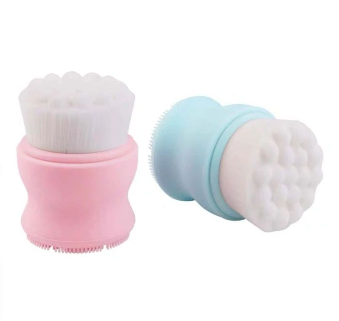 Esponja de Limpeza 2 em 1 - Escova e Massageador 1und. - Cores Diversas