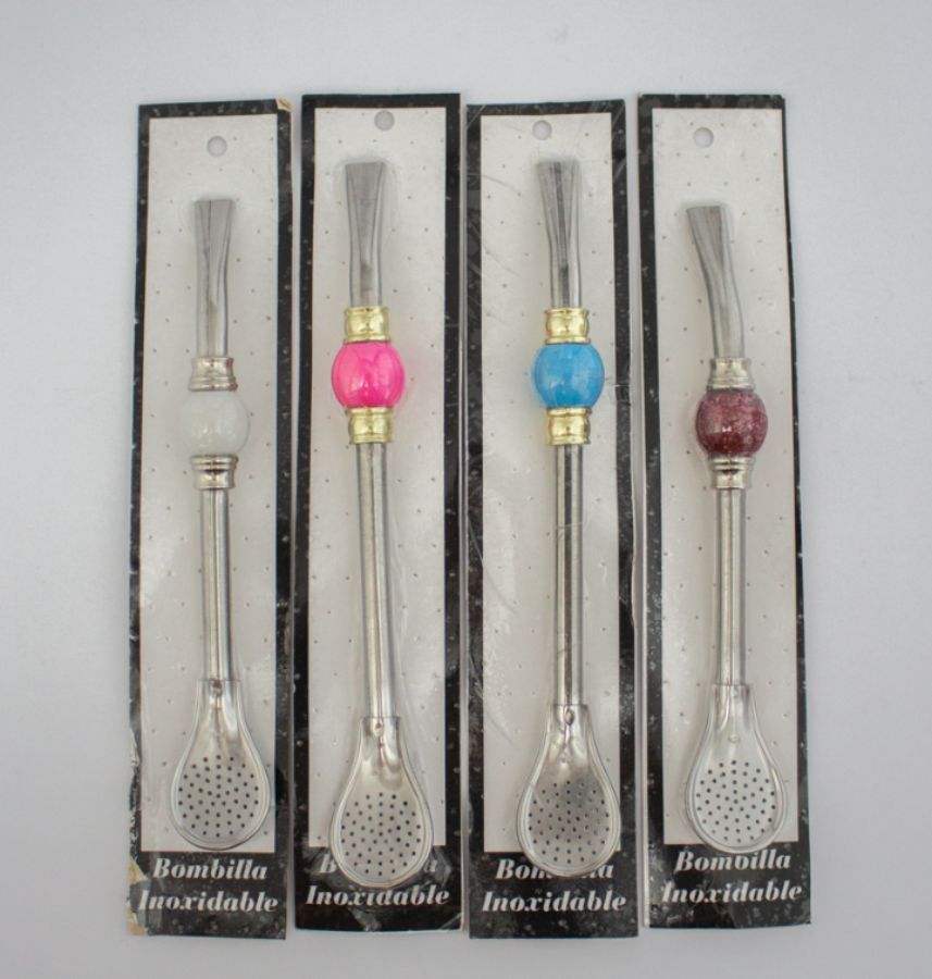 BOMBILLA INOX. SIMIL PIEDRA BLISTER