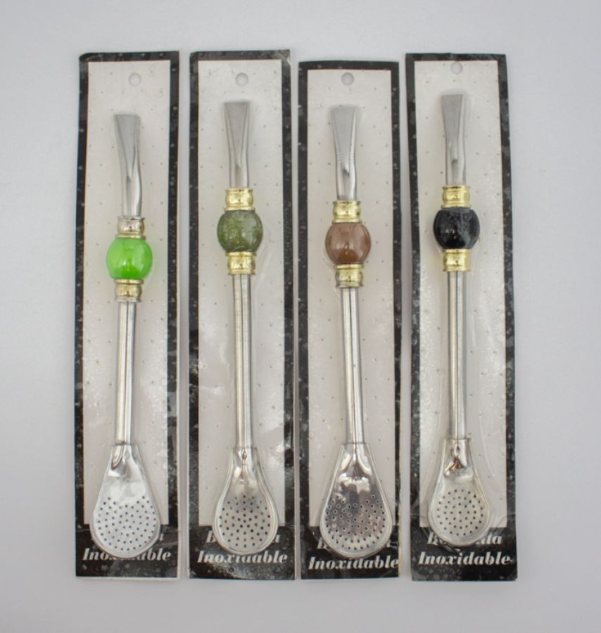 BOMBILLA INOX. SIMIL PIEDRA BLISTER