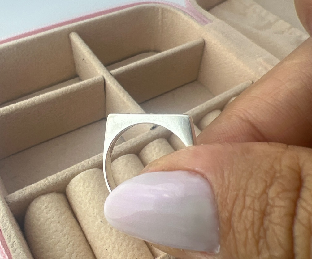 Anel base reta paz Tm 22 prata 925