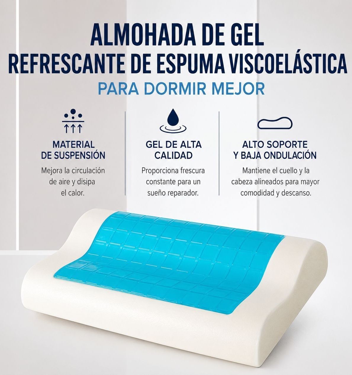 Almohada ortopédica con Gel refrescante