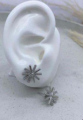 Aretes estrella plata
