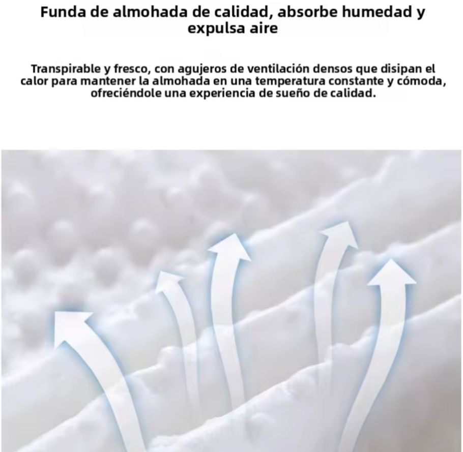 Almohada Forro Ergonómica Espuma Pillow