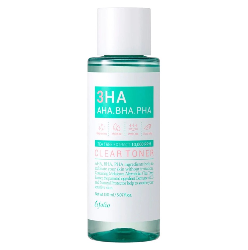 3HA CLEAR TONER 150ML - Esfolio