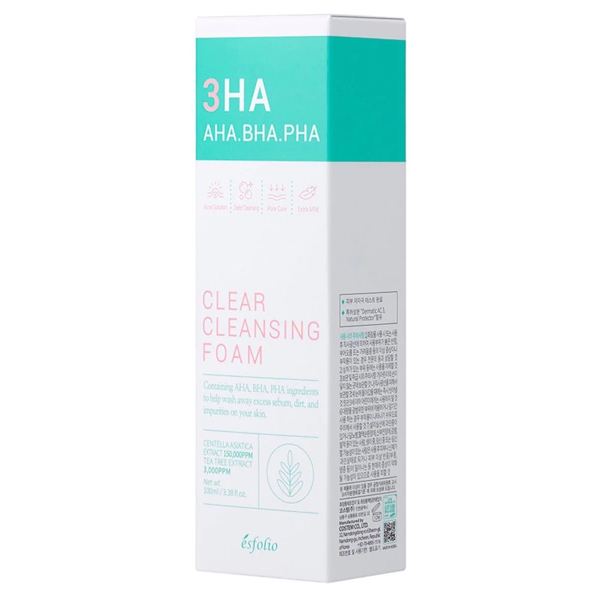 3HA CLEAR CLEANSING FOAM 100ML - Esfolio