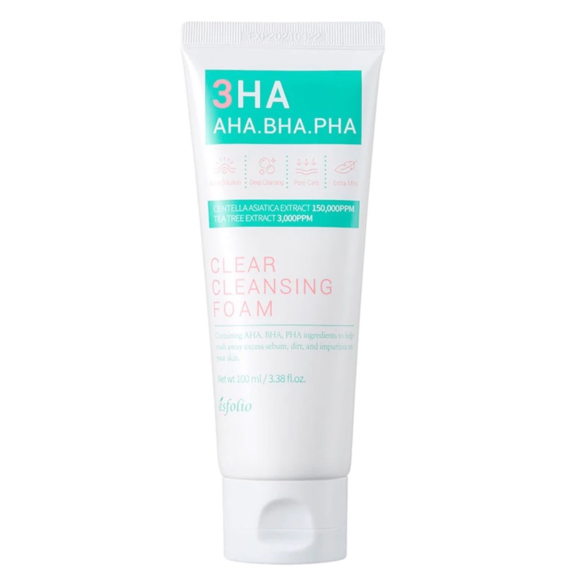 3HA CLEAR CLEANSING FOAM 100ML - Esfolio