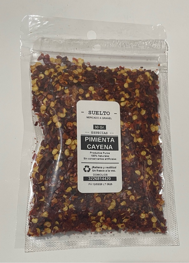 Pimienta Cayena Escamas - 30gr