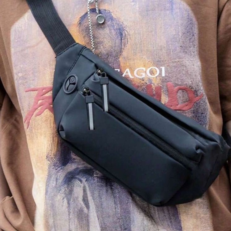 Waist Pouch Chest Pack Water-Resistant Outdoor Sports Crossbody Casual Travel Male