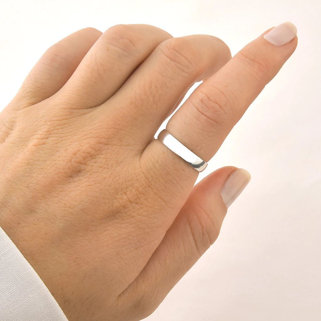 Aliança em Prata Lisa 4 mm