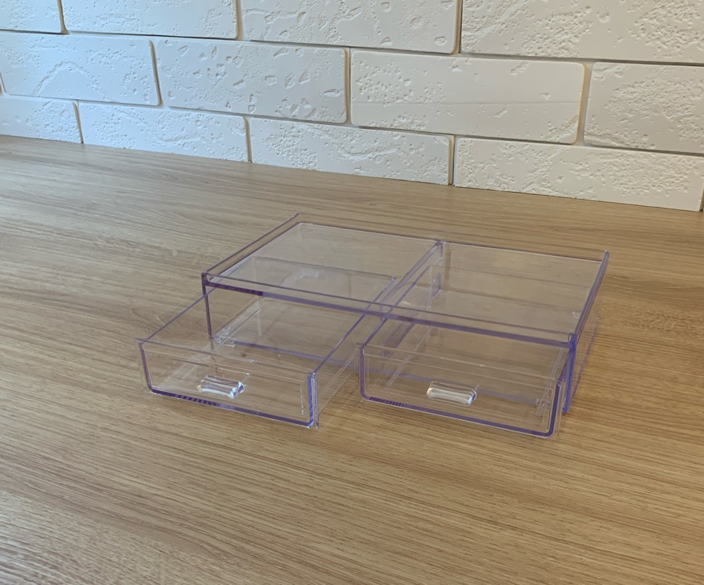 Caixa Organizadora Com 2 Gavetas Elegance 21,5x12,5x5