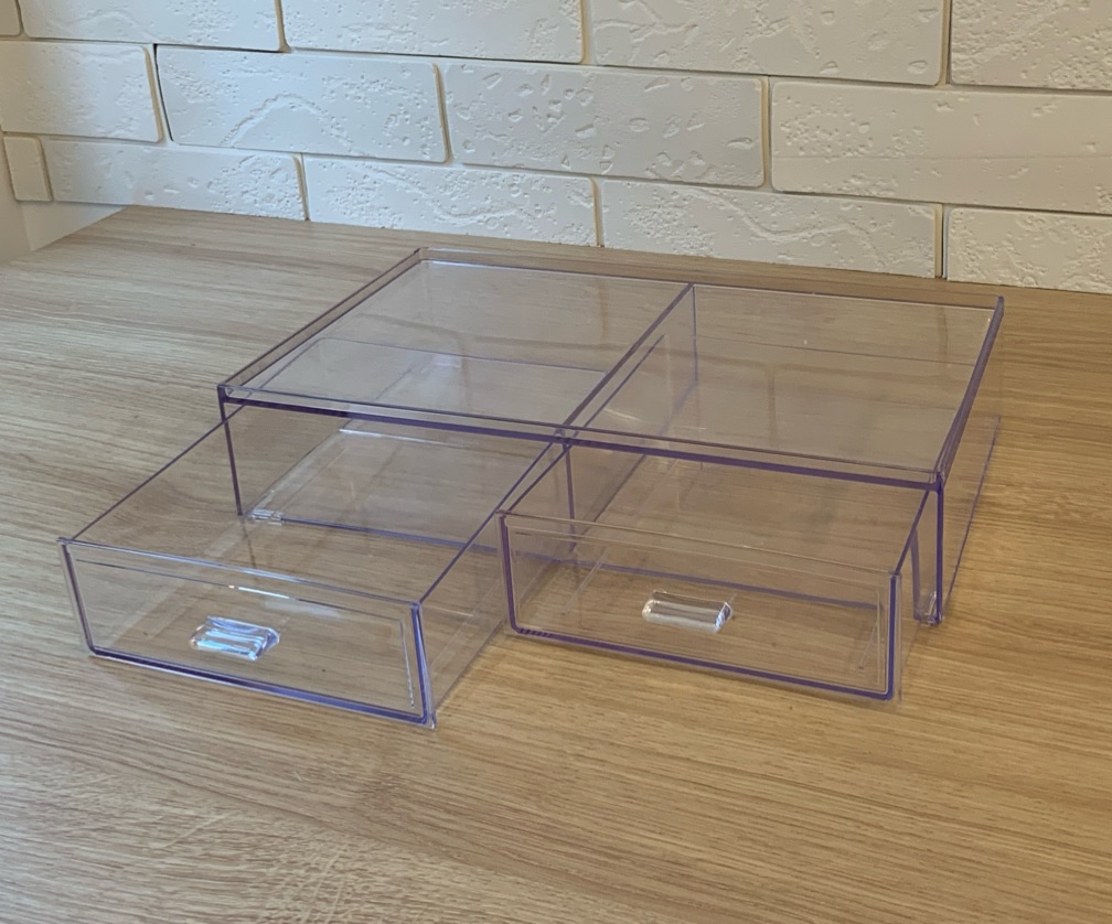 Caixa Organizadora Com 2 Gavetas Elegance 31,5x18,5x7