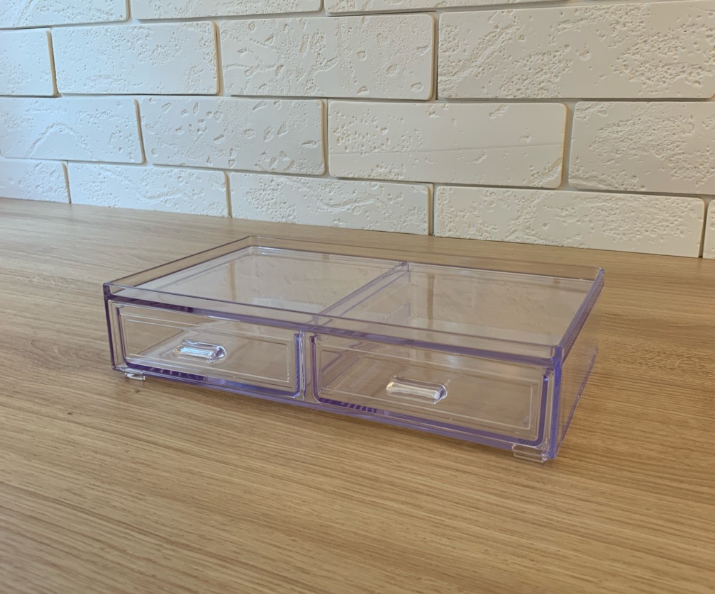 Caixa Organizadora Com 2 Gavetas Elegance 21,5x12,5x5
