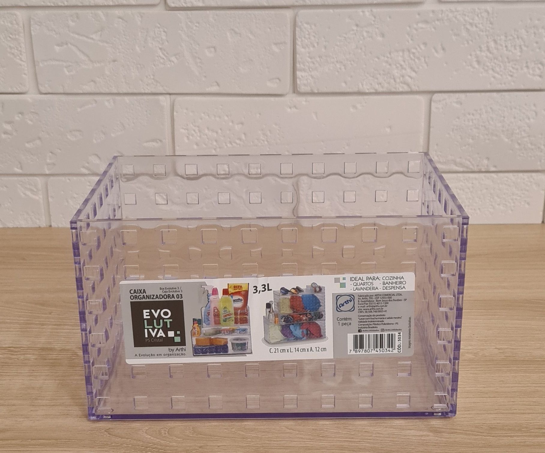 Caixa Cristal Arthi 21x14x12