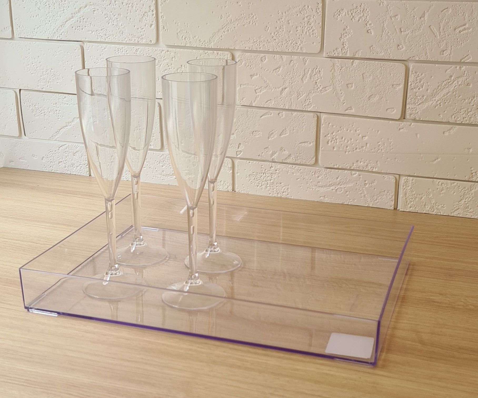 Bandeja 34,5x25x4,7cm Cristal